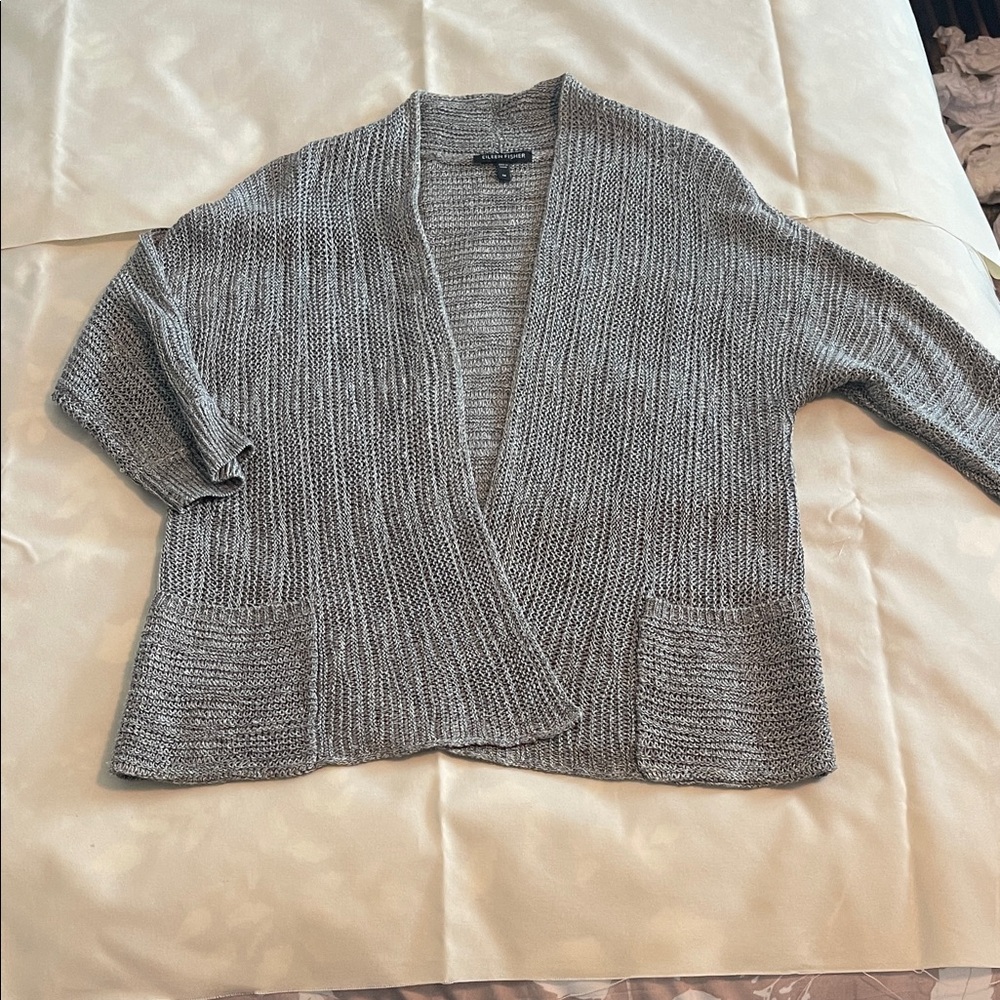 Eileen Fisher Heather Gray Women's Cardigan